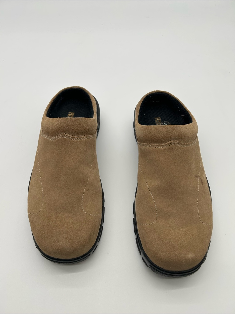 Red Head Suede Leather Comfort Clogs Womens 8M